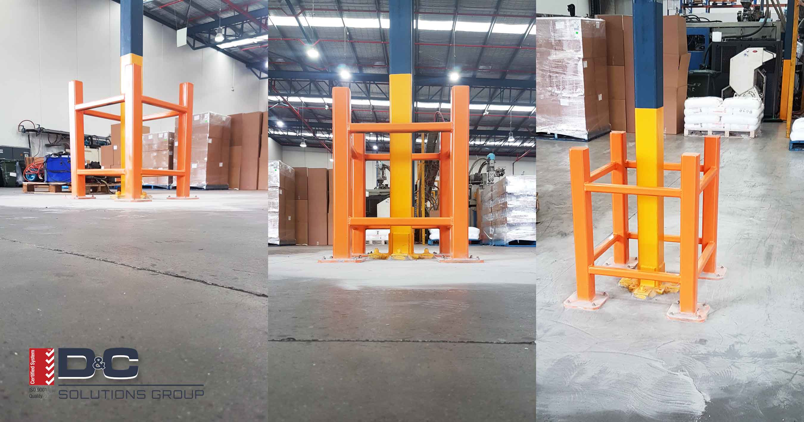 Custom Fabricated Bollards and Safety Barriers in Warehouse
