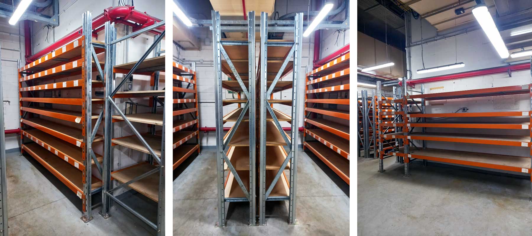 Custom made warehouse shelving